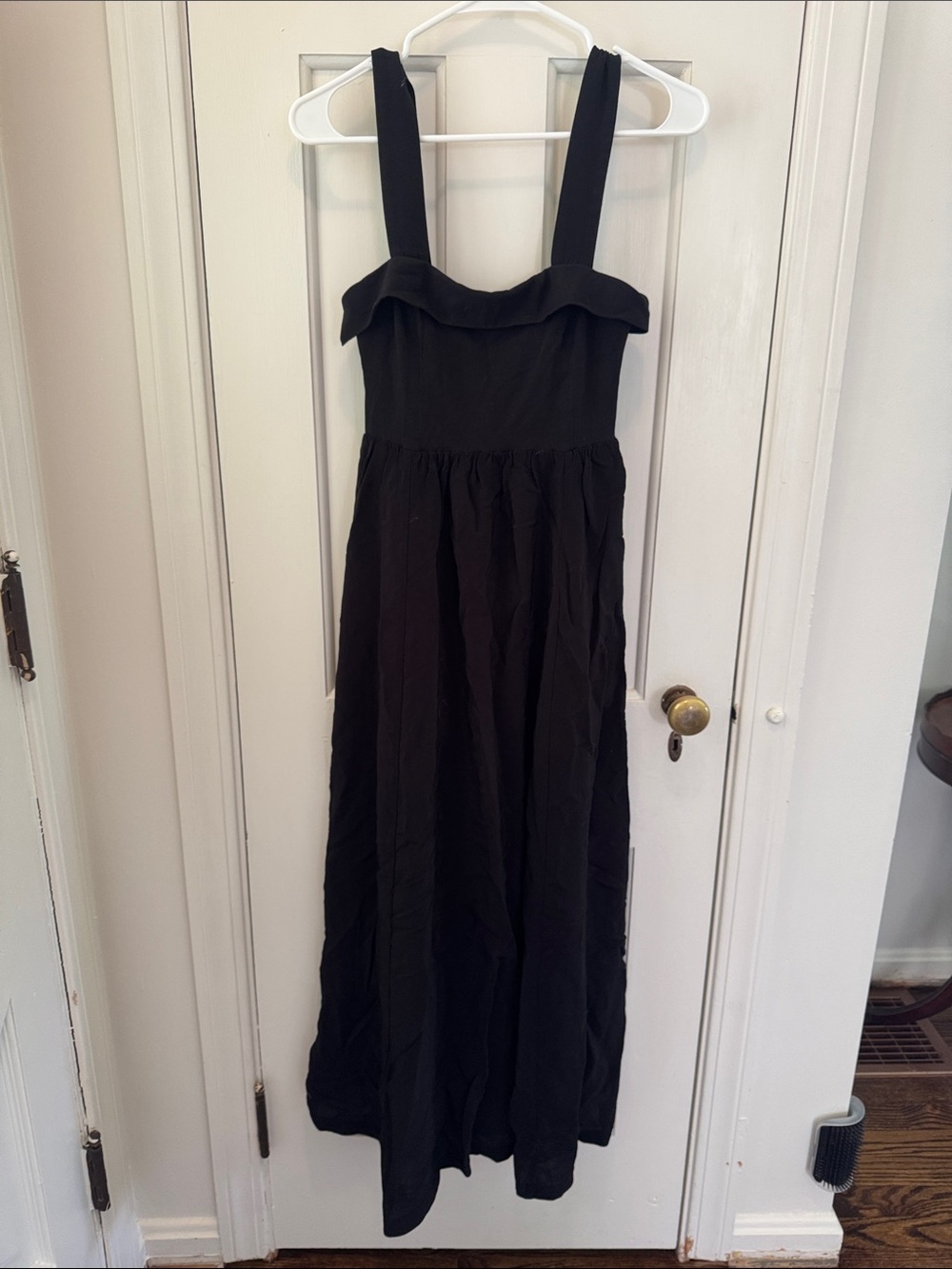 Anthropologie Maeve Black Maxi Dress with Back Bow